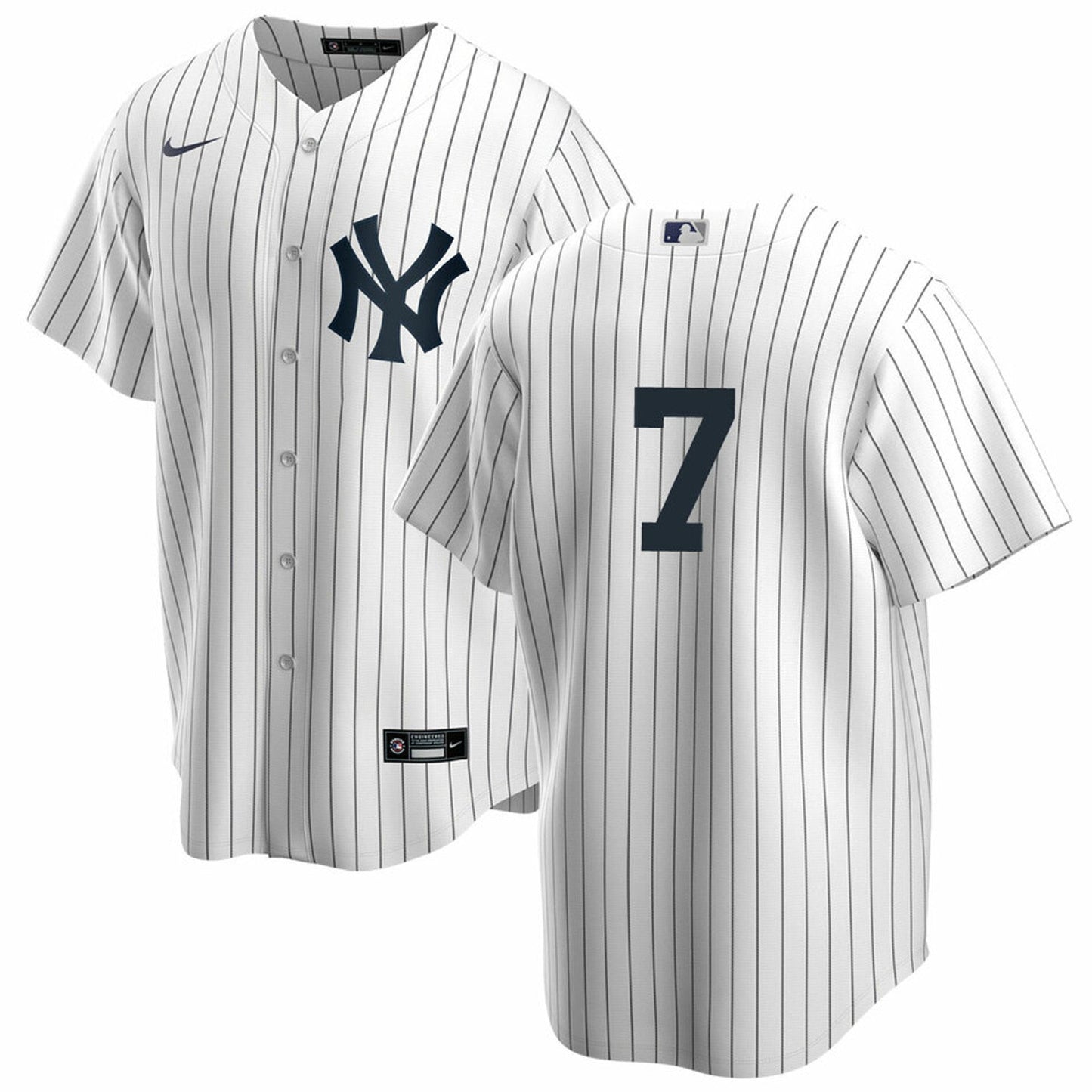 Men's Nike Mickey Mantle #7 White New York Yankees Home Official Replica Player Jersey Official Team Jersey Sports Fan Apparel Official NFL Team Jersey Football Fan Apparel