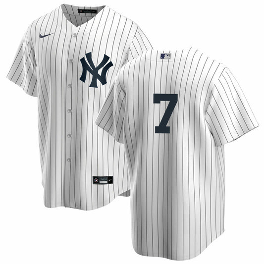 Men's Nike Mickey Mantle #7 White New York Yankees Home Official Replica Player Jersey Official Team Jersey Sports Fan Apparel Official NFL Team Jersey Football Fan Apparel