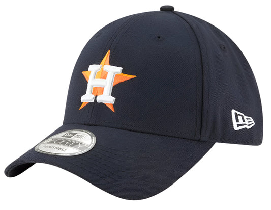 Houston Astros Men's New Era Navy Home The League Alternate 9FORTY Adjustable Hat Official Team Hat Sports Fan Cap Official NFL Team Hat Football Fan Cap