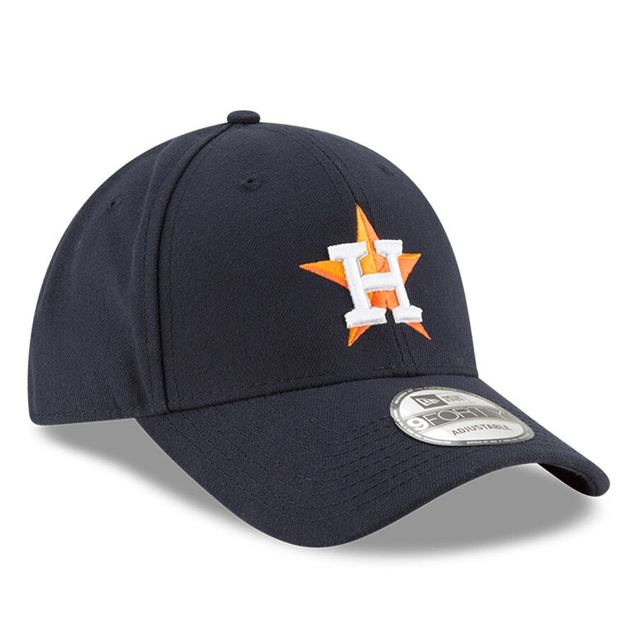 Houston Astros Men's New Era Navy Home The League Alternate 9FORTY Adjustable Hat Official Team Hat Sports Fan Cap Official NFL Team Hat Football Fan Cap