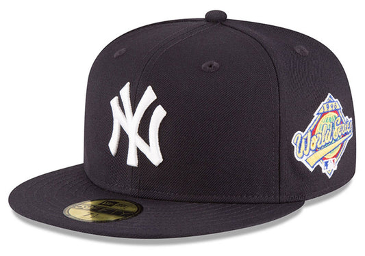 New York Yankees New Era 1996 World Series Wool 59FIFTY Fitted Hat - Navy Official Team Hat Sports Fan Cap Official NFL Team Hat Football Fan Cap