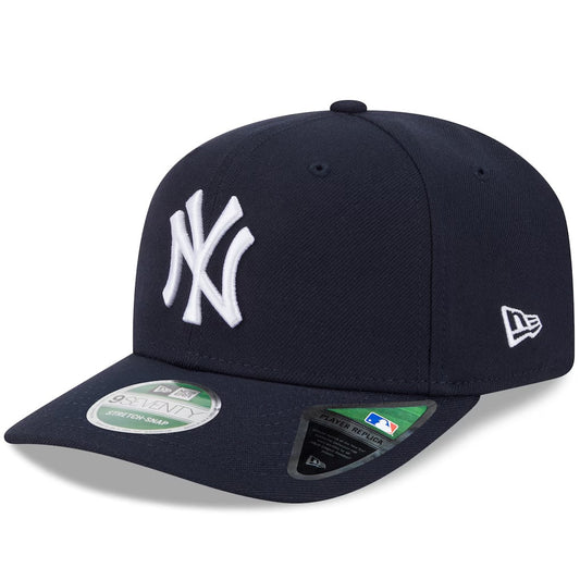 New York Yankes Navy New Era Player Replica 9SEVENTY Stretch Snap Adjustable Hat Official Team Hat Sports Fan Cap Official NFL Team Hat Football Fan Cap
