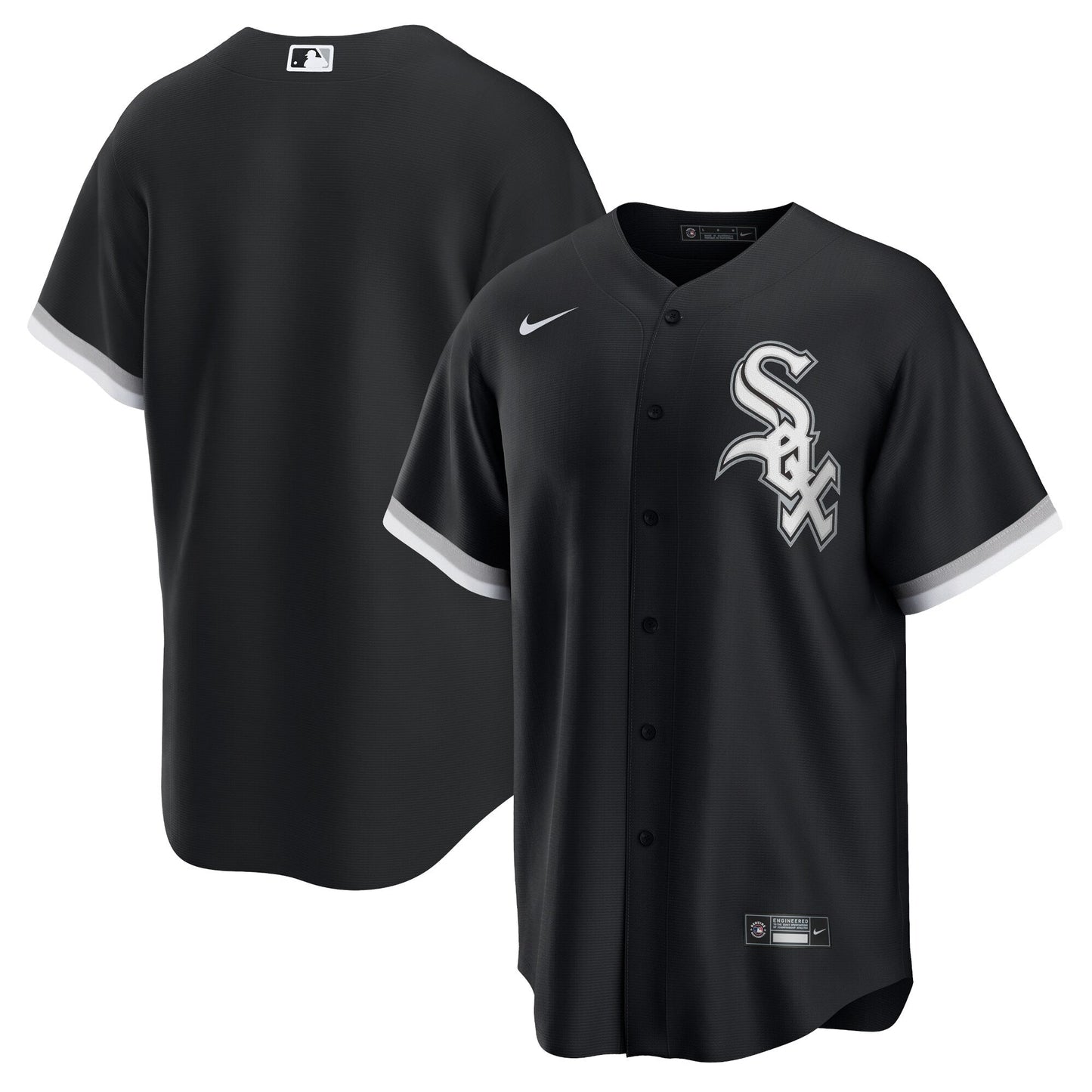 Men's Chicago White Sox Nike Black Alternate Replica Team Jersey Official Team Jersey Sports Fan Apparel Official NFL Team Jersey Football Fan Apparel