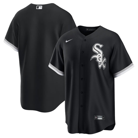 Men's Chicago White Sox Nike Black Alternate Replica Team Jersey Official Team Jersey Sports Fan Apparel Official NFL Team Jersey Football Fan Apparel