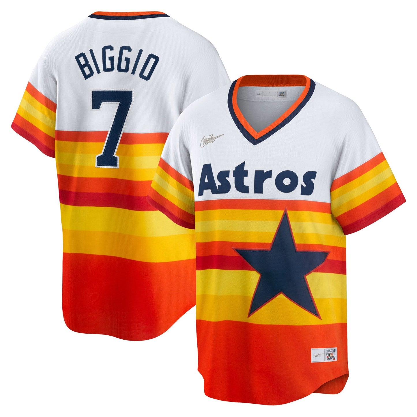 Men's Houston Astros Craig Biggio Nike White Home Cooperstown Collection Player Jersey Official Team Jersey Sports Fan Apparel Official NFL Team Jersey Football Fan Apparel