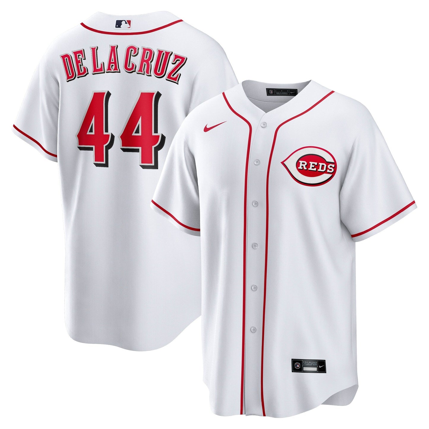 Men's Cincinnati Reds Elly De La Cruz Nike White Home Replica Jersey Official Team Jersey Sports Fan Apparel Official NFL Team Jersey Football Fan Apparel