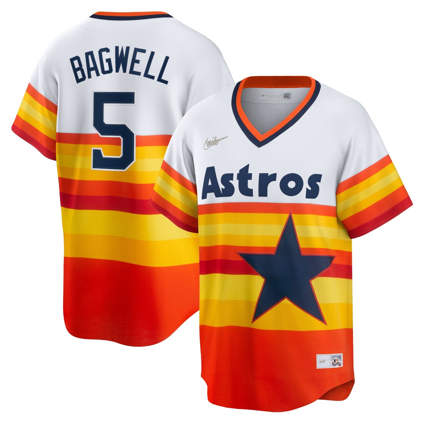 Men's Houston Astros Jeff Bagwell Nike White Home Cooperstown Collection Player Jersey Official Team Jersey Sports Fan Apparel Official NFL Team Jersey Football Fan Apparel