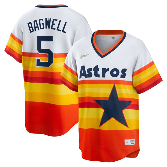 Men's Houston Astros Jeff Bagwell Nike White Home Cooperstown Collection Player Jersey Official Team Jersey Sports Fan Apparel Official NFL Team Jersey Football Fan Apparel