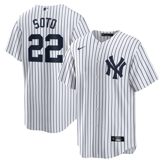 Youth New York Yankees Juan Soto Nike White Home Replica Player Jersey With Name Official Team Jersey Sports Fan Apparel Official NFL Team Jersey Football Fan Apparel