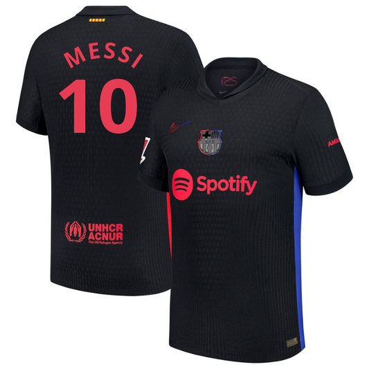 Messi 10 Barcelona Nike 2025 Away Player Jersey - Black Official Team Jersey Sports Fan Apparel