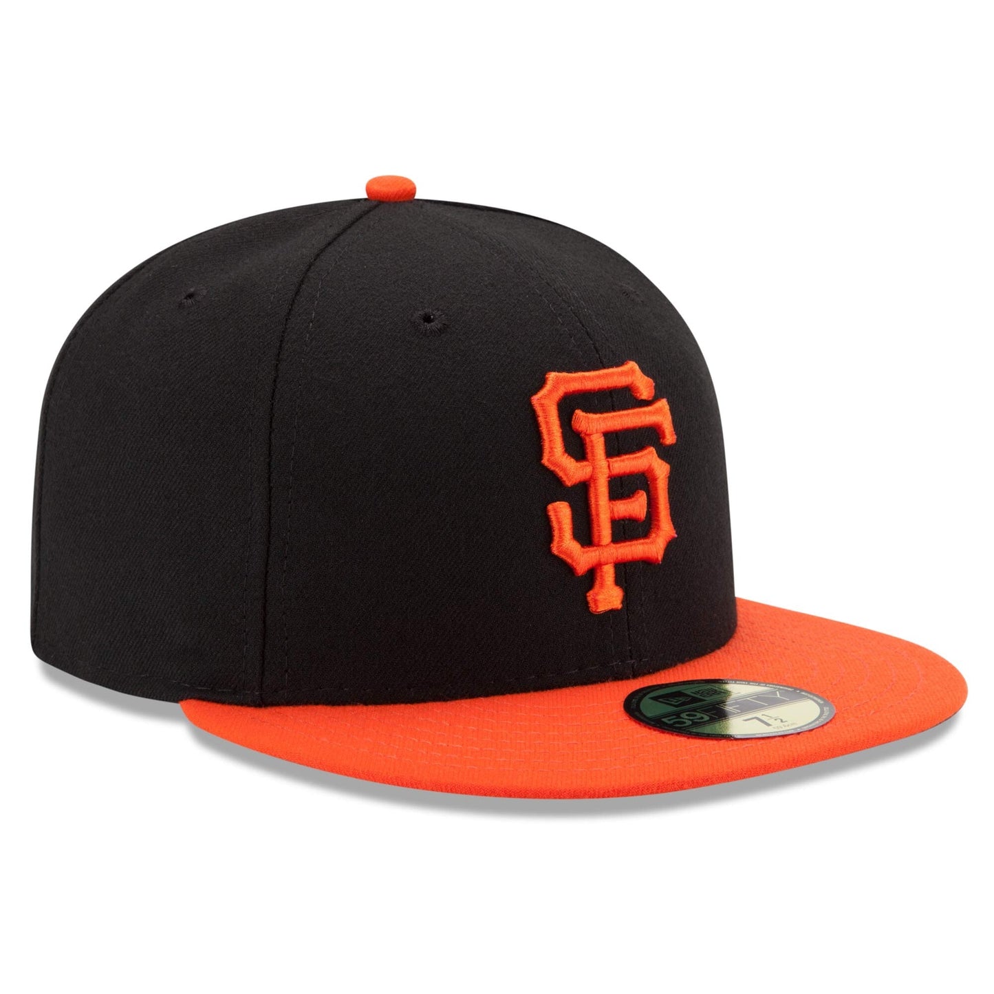 Men's San Francisco Giants New Era Black/Orange Alternate Game Authentic Collection On-Field 59FIFTY Fitted Hat Official Team Hat Sports Fan Cap Official NFL Team Hat Football Fan Cap