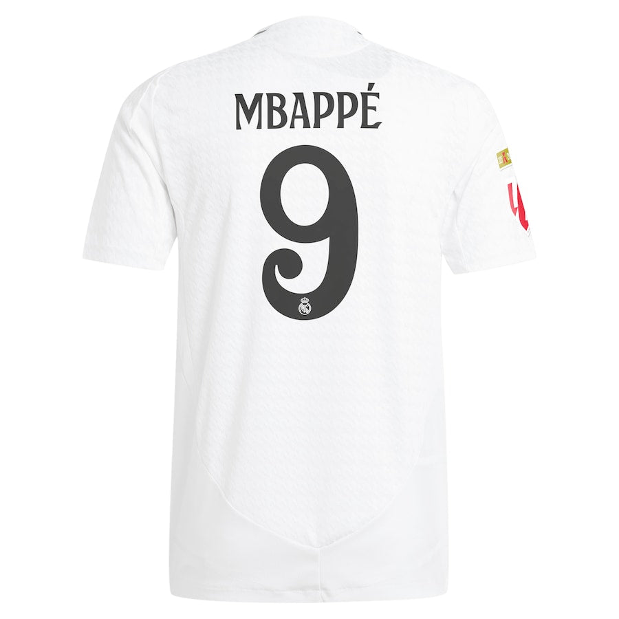 Kylian Mbappé 9 Real Madrid adidas 2024 25 Home Player Jersey - White Official Team Jersey Sports Fan Apparel