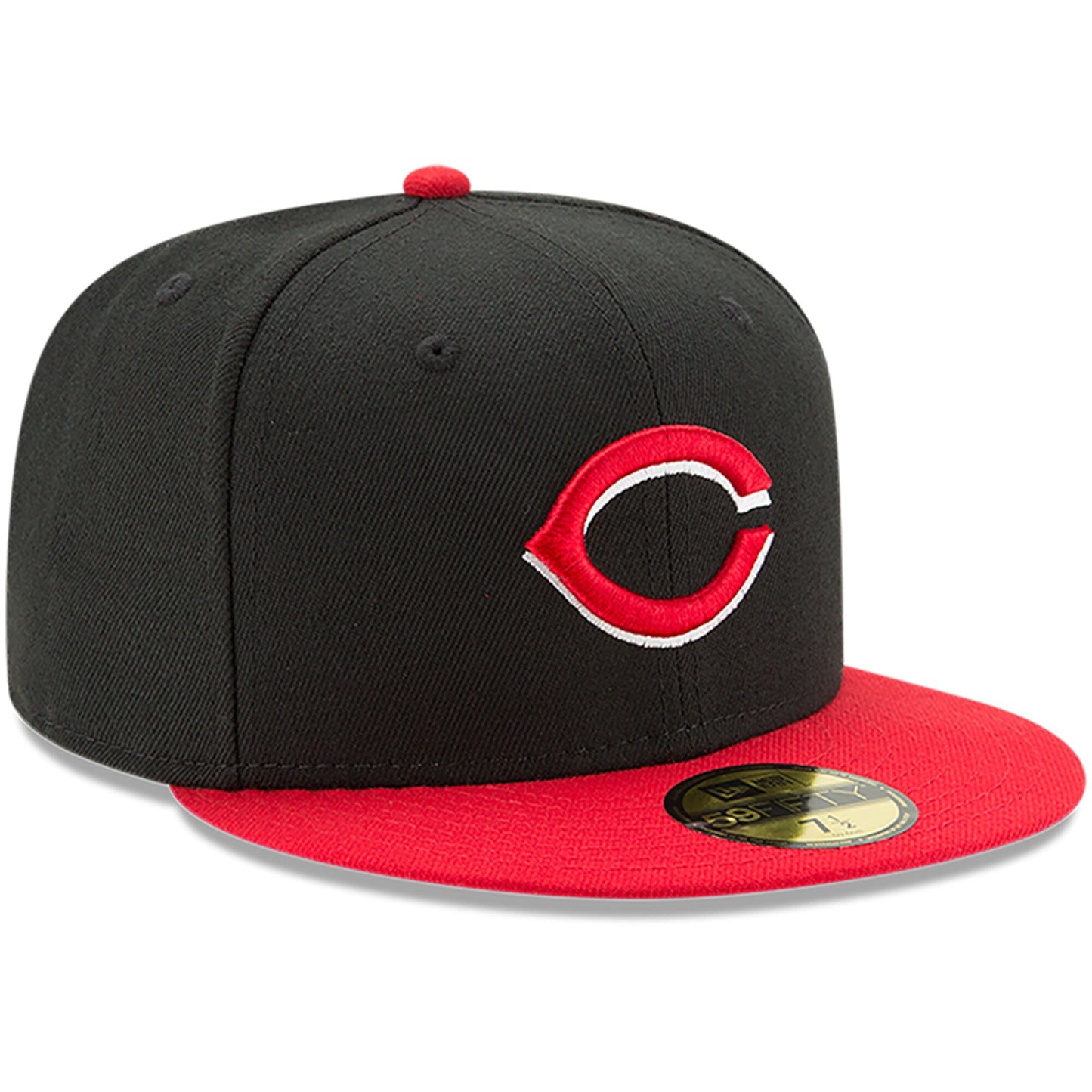 Men's Cincinnati Reds New Era Black/Red Alternate Authentic Collection On-Field 59FIFTY Fitted Hat Official Team Hat Sports Fan Cap Official NFL Team Hat Football Fan Cap