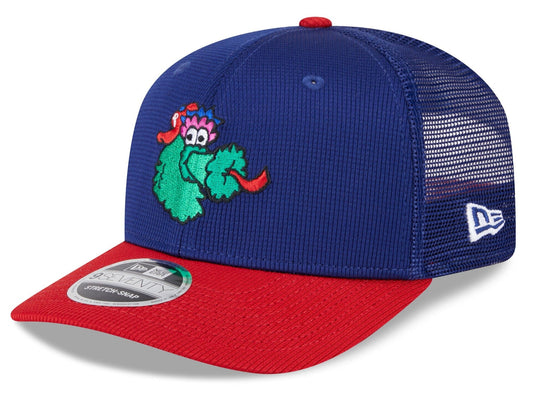 Philadelphia Phillies New Era Deep Blue/Red Batting Practice 9SEVENTY Trucker Hat Official Team Hat Sports Fan Cap Official NFL Team Hat Football Fan Cap