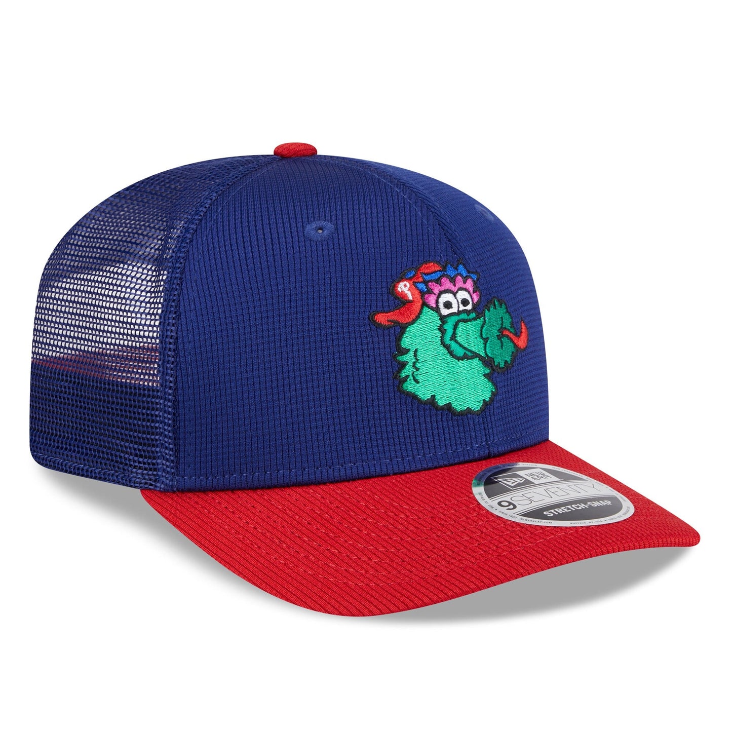 Philadelphia Phillies New Era Deep Blue/Red Batting Practice 9SEVENTY Trucker Hat Official Team Hat Sports Fan Cap Official NFL Team Hat Football Fan Cap