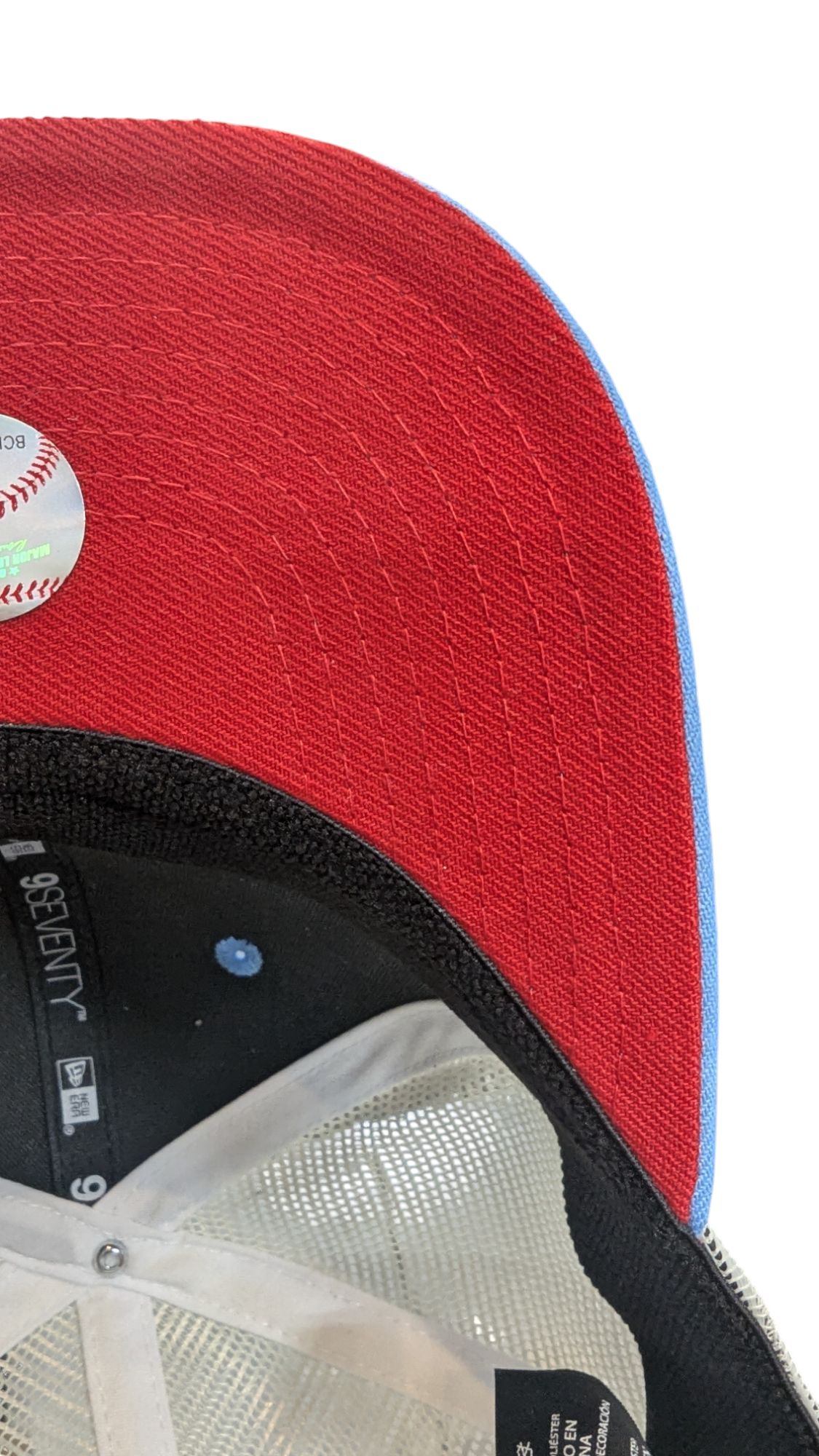 Chicago Cubs New Era Sky Blue/Red Alternate 2 9SEVENTY Trucker Hat Official Team Hat Sports Fan Cap Official NFL Team Hat Football Fan Cap