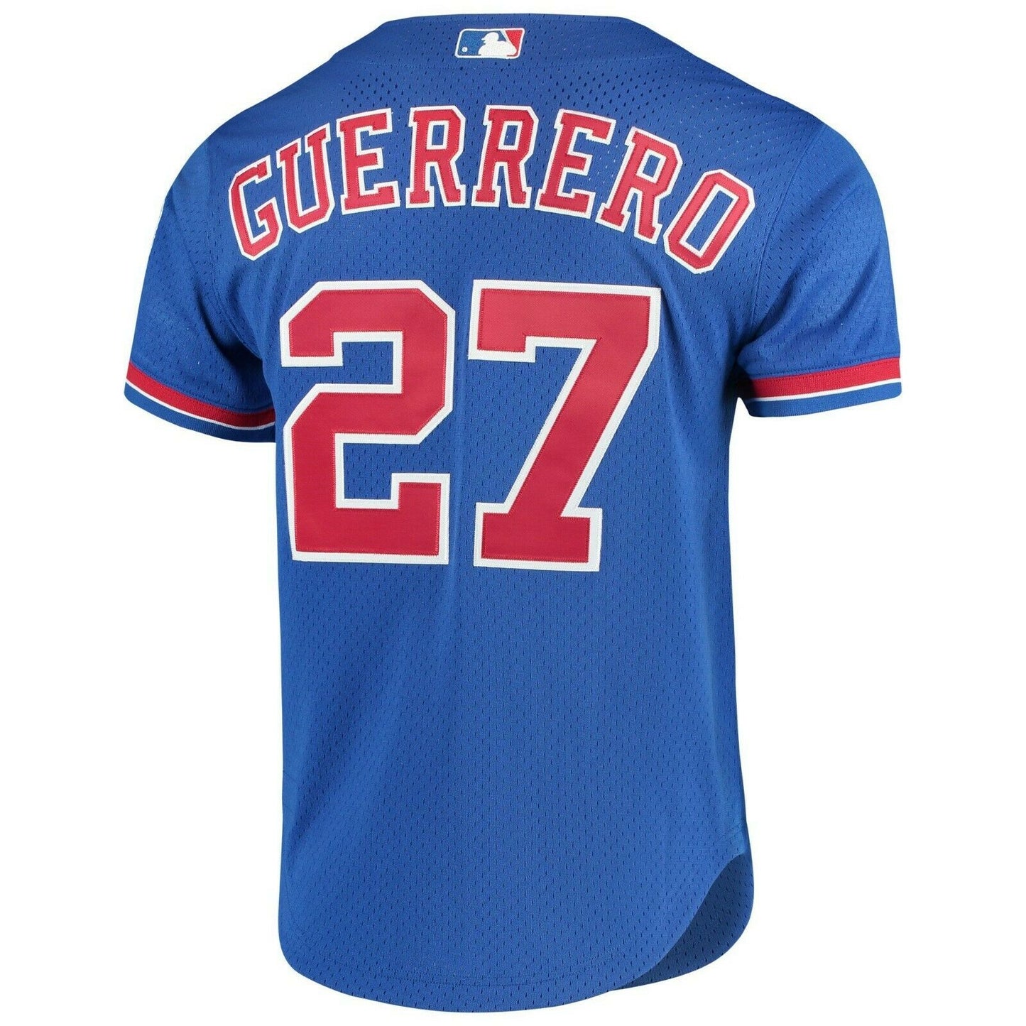 Men's Montreal Expos Vladimir Guerrero Mitchell & Ness Royal 2002 Authentic Cooperstown Collection Mesh Batting Practice Jersey Official Team Jersey Sports Fan Apparel Official NFL Team Jersey Football Fan Apparel