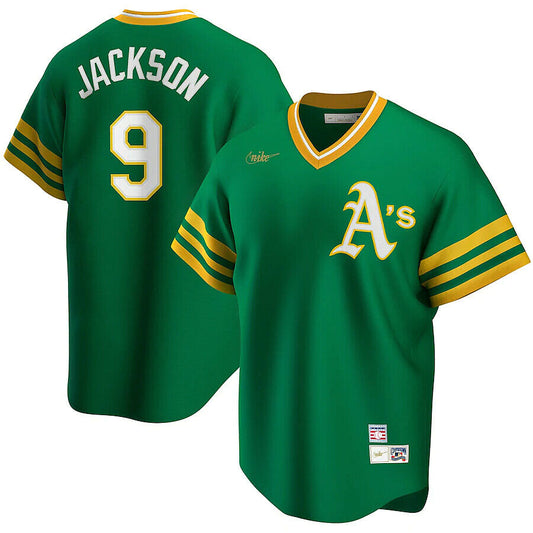 Reggie Jackson Oakland Athletics Nike Cooperstown Collection Player Jersey - Green Official Team Jersey Sports Fan Apparel Official NFL Team Jersey Football Fan Apparel