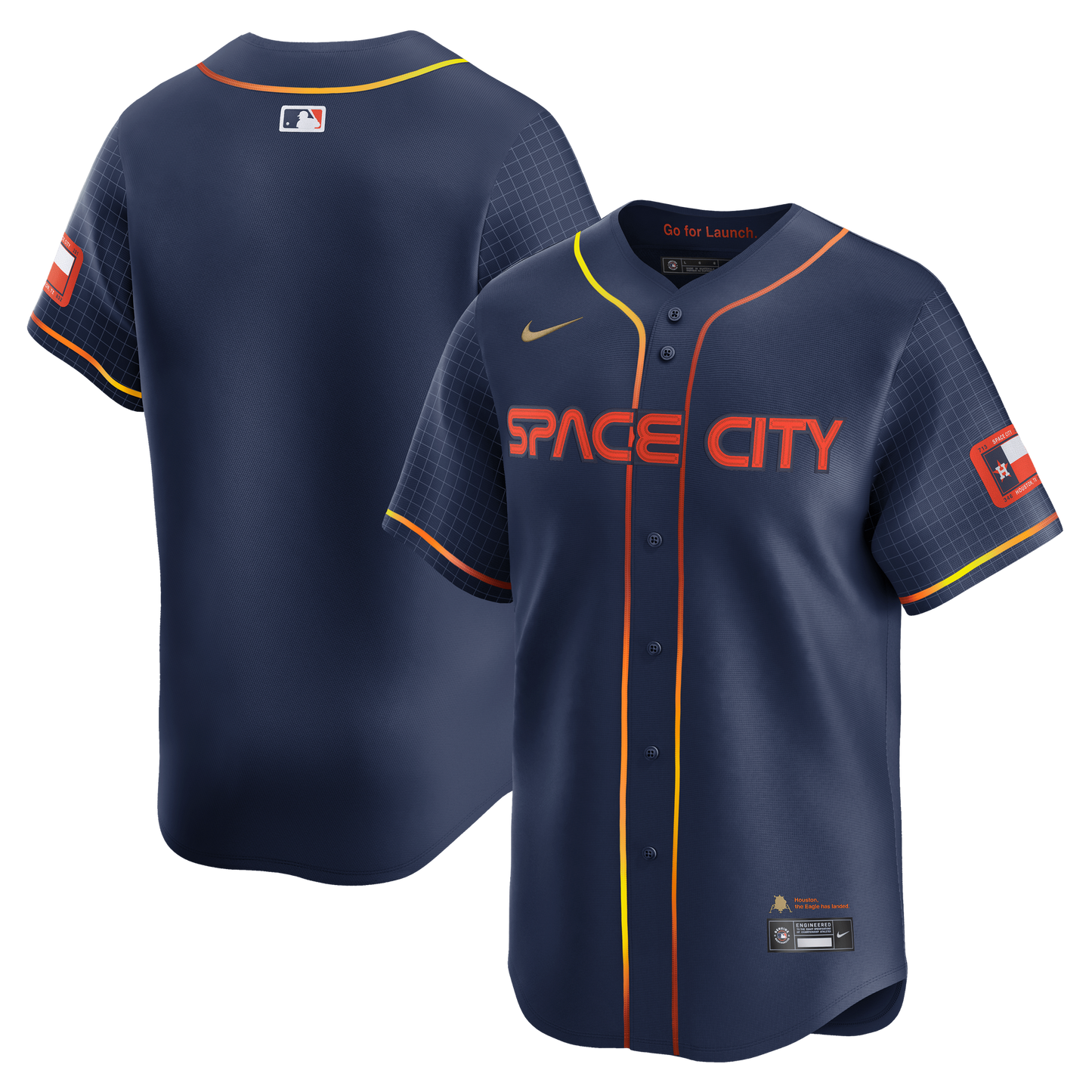 Nike - MLB Vapor Limited Jersey - Houston Astros - City Connect Official Team Jersey Sports Fan Apparel Official NFL Team Jersey Football Fan Apparel
