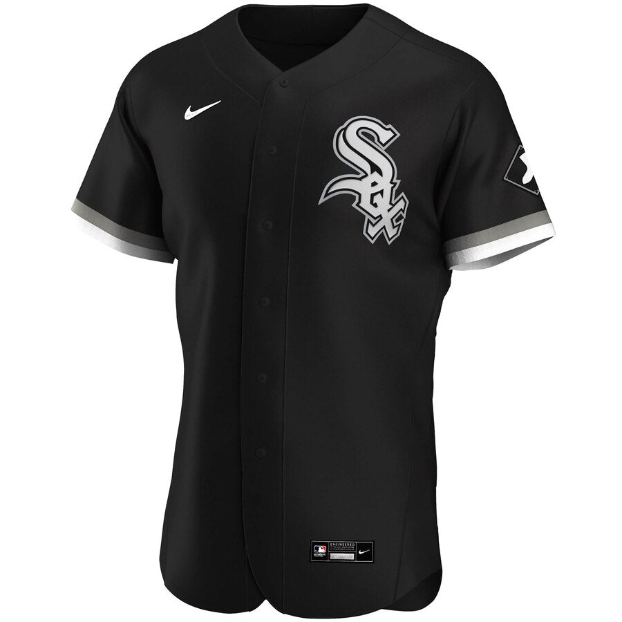 Men's Chicago White Sox Nike Black Alternate Authentic Official Team Jersey Sports Fan Apparel Official NFL Team Jersey Football Fan Apparel