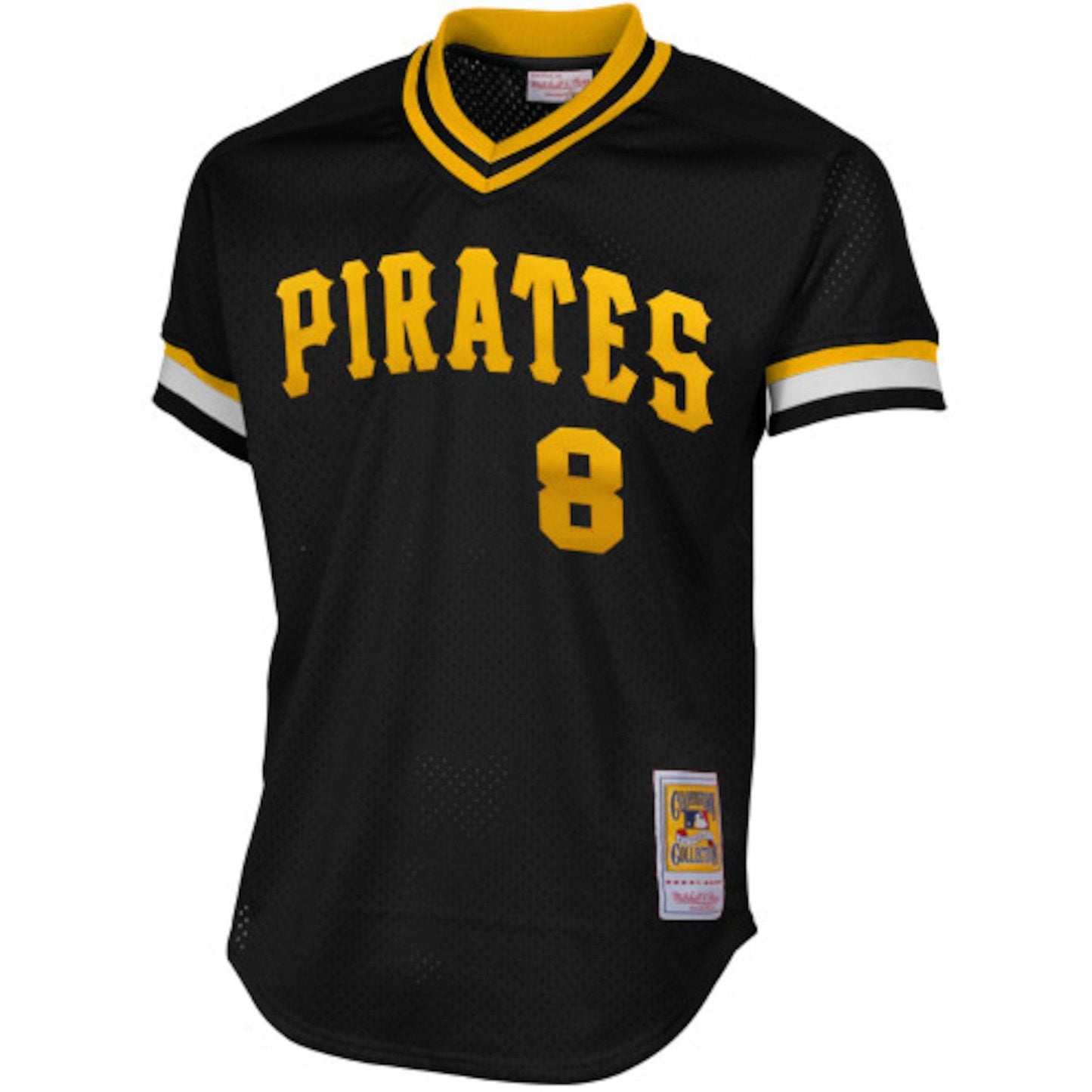 Men's Pittsburgh Pirates Willie Stargell Mitchell & Ness Black 1982 Authentic Cooperstown Collection Mesh Batting Practice Jersey Official Team Jersey Sports Fan Apparel Official NFL Team Jersey Football Fan Apparel