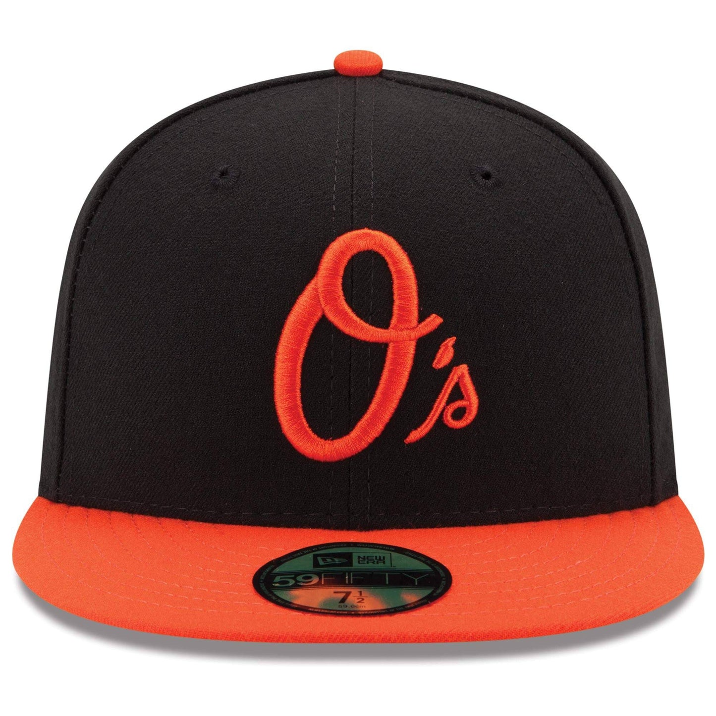 Men's Baltimore Orioles New Era Black/Orange Alternate Authentic Collection On Field 59FIFTY Performance Fitted Hat Official Team Hat Sports Fan Cap Official NFL Team Hat Football Fan Cap