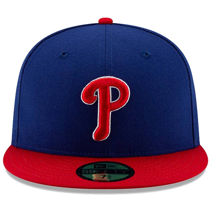 Mens New Era MLB Philadelphia Phillies Authentic On Field Alternate 59FIFTY Hat Official Team Hat Sports Fan Cap Official NFL Team Hat Football Fan Cap
