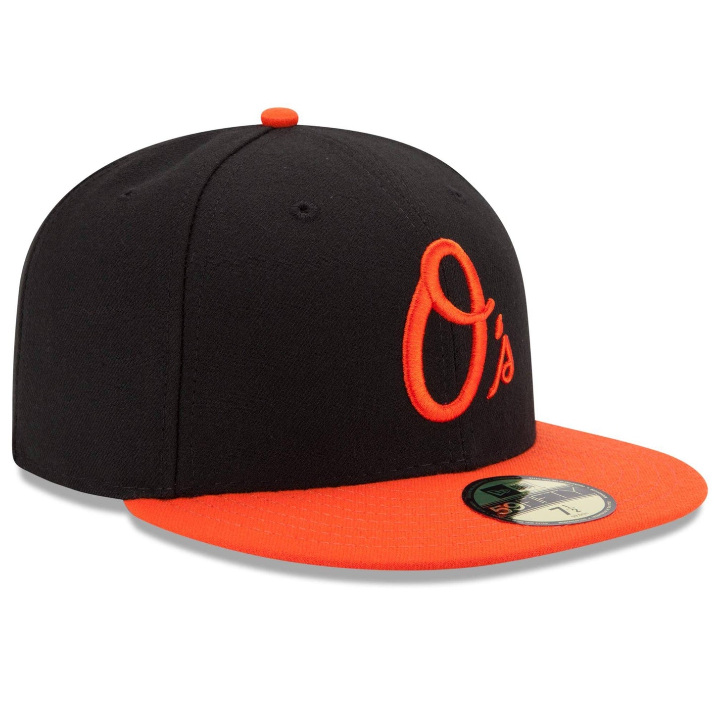 Men's Baltimore Orioles New Era Black/Orange Alternate Authentic Collection On Field 59FIFTY Performance Fitted Hat Official Team Hat Sports Fan Cap Official NFL Team Hat Football Fan Cap