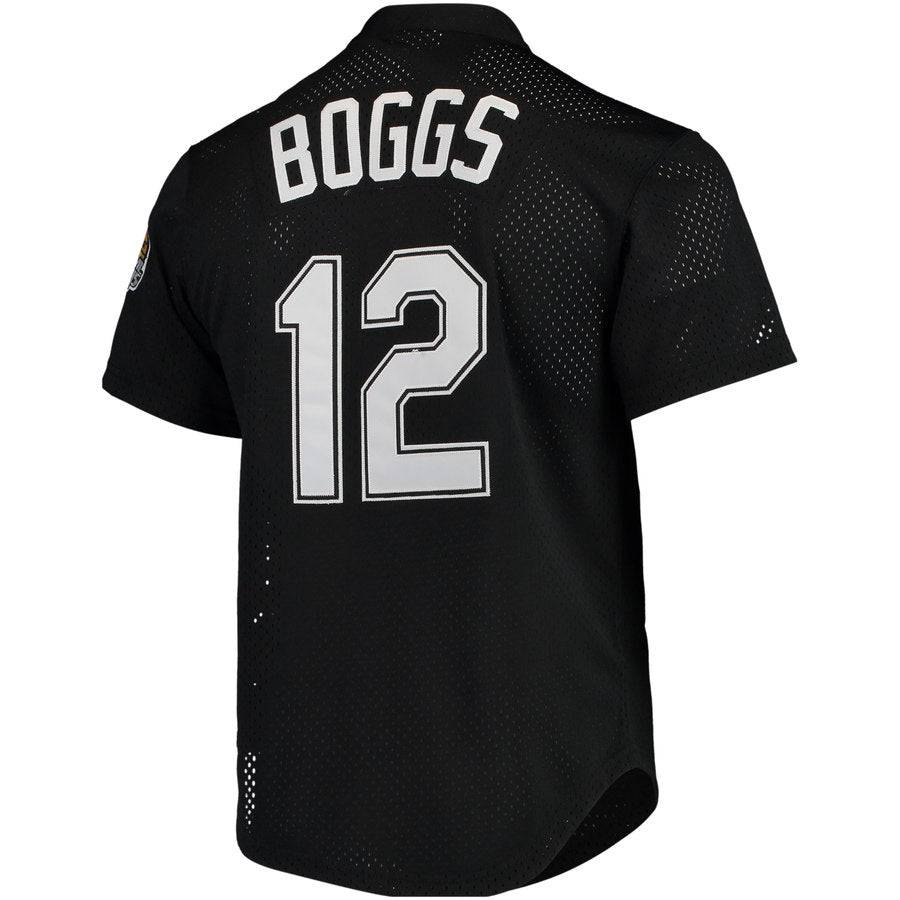Men's Tampa Bay Devil Rays Wade Boggs Mitchell & Ness Black Cooperstown 1998 Mesh Batting Practice Jersey Official Team Jersey Sports Fan Apparel Official NFL Team Jersey Football Fan Apparel