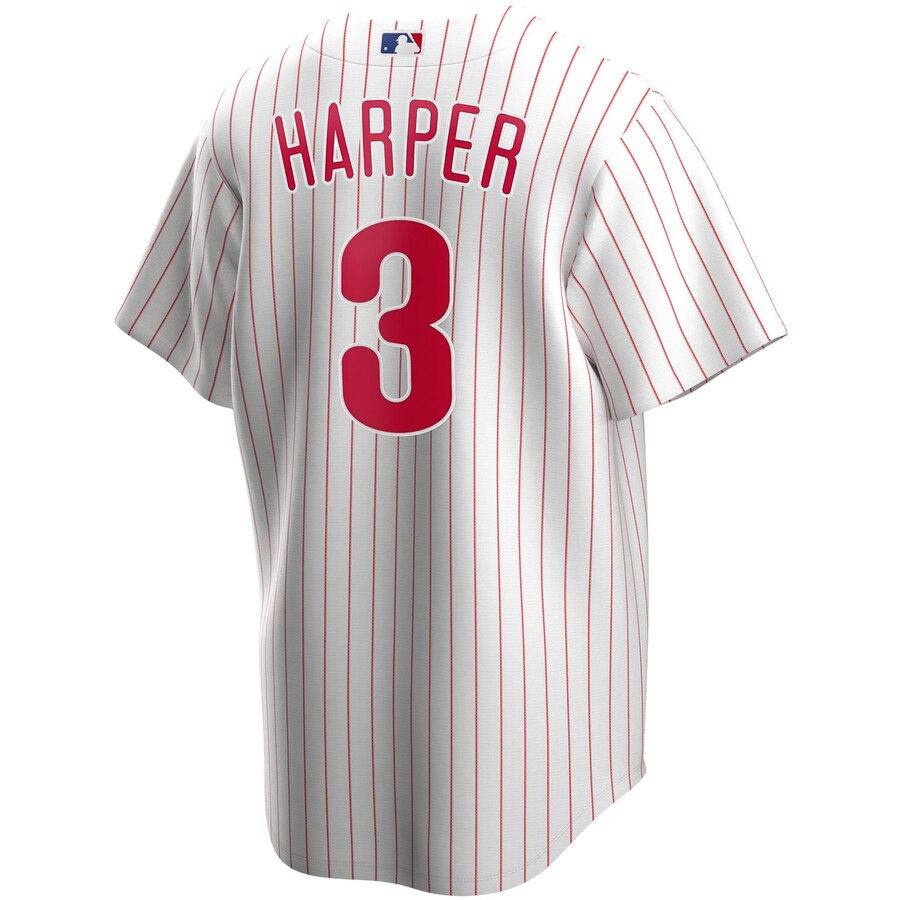 Men's Philadelphia Phillies Bryce Harper Nike White Home Replica Player Jersey Official Team Jersey Sports Fan Apparel Official NFL Team Jersey Football Fan Apparel