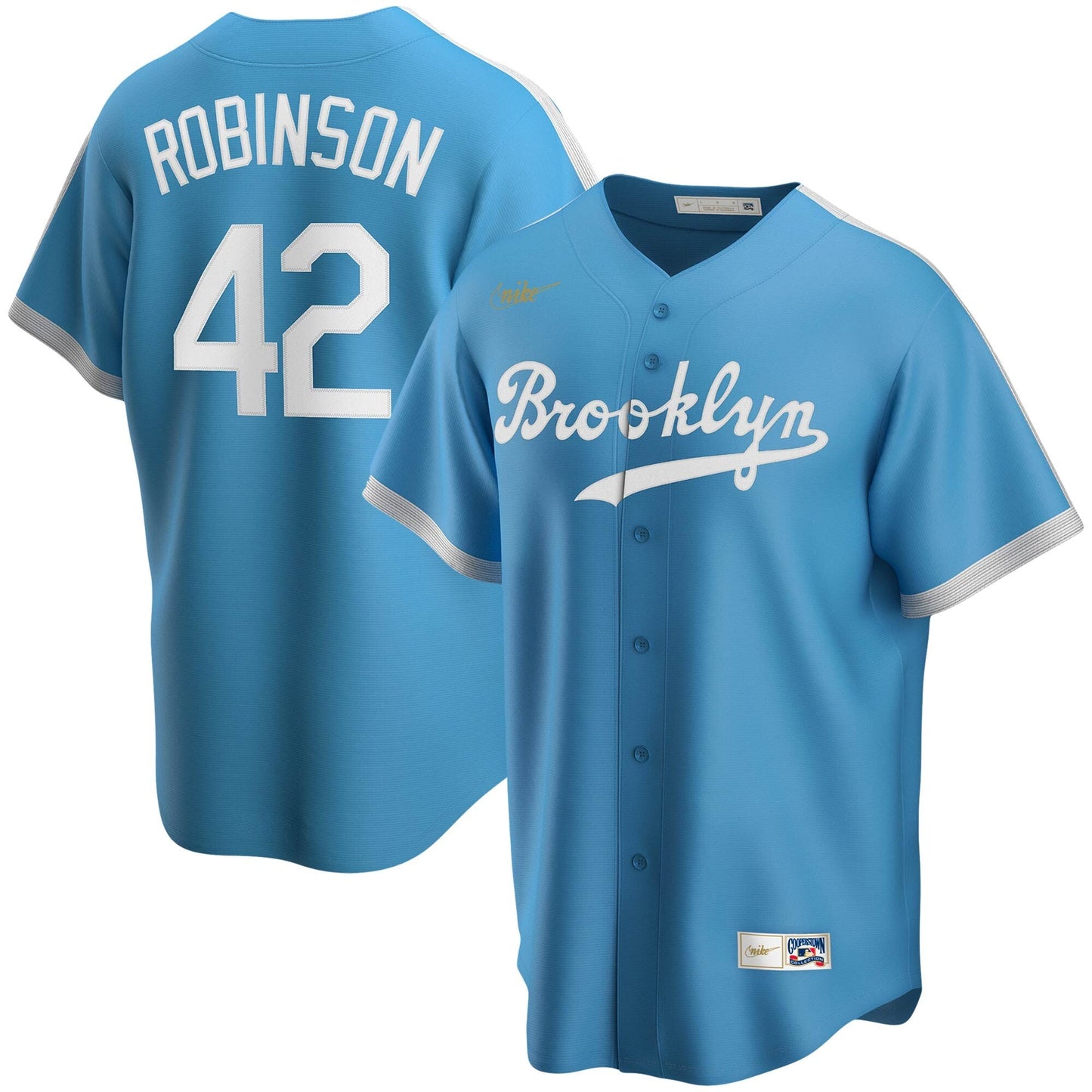 Men's Jackie Robinson Brooklyn Dodgers Nike Light Blue Alternate Cooperstown Collection Team Jersey Official Team Jersey Sports Fan Apparel Official NFL Team Jersey Football Fan Apparel
