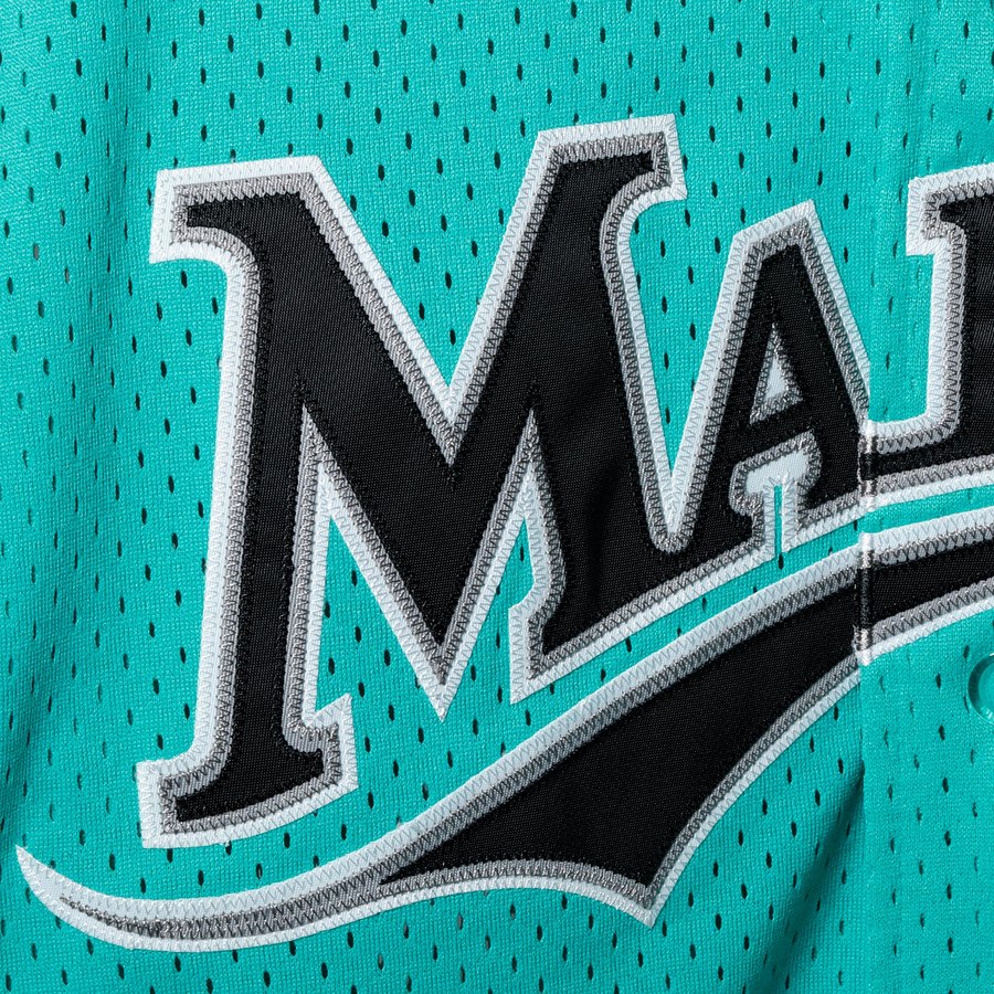 Men's Florida Marlins Andre Dawson 1995 Mitchell & Ness Teal Fashion Cooperstown Collection Mesh Batting Practice Jersey Official Team Jersey Sports Fan Apparel Official NFL Team Jersey Football Fan Apparel