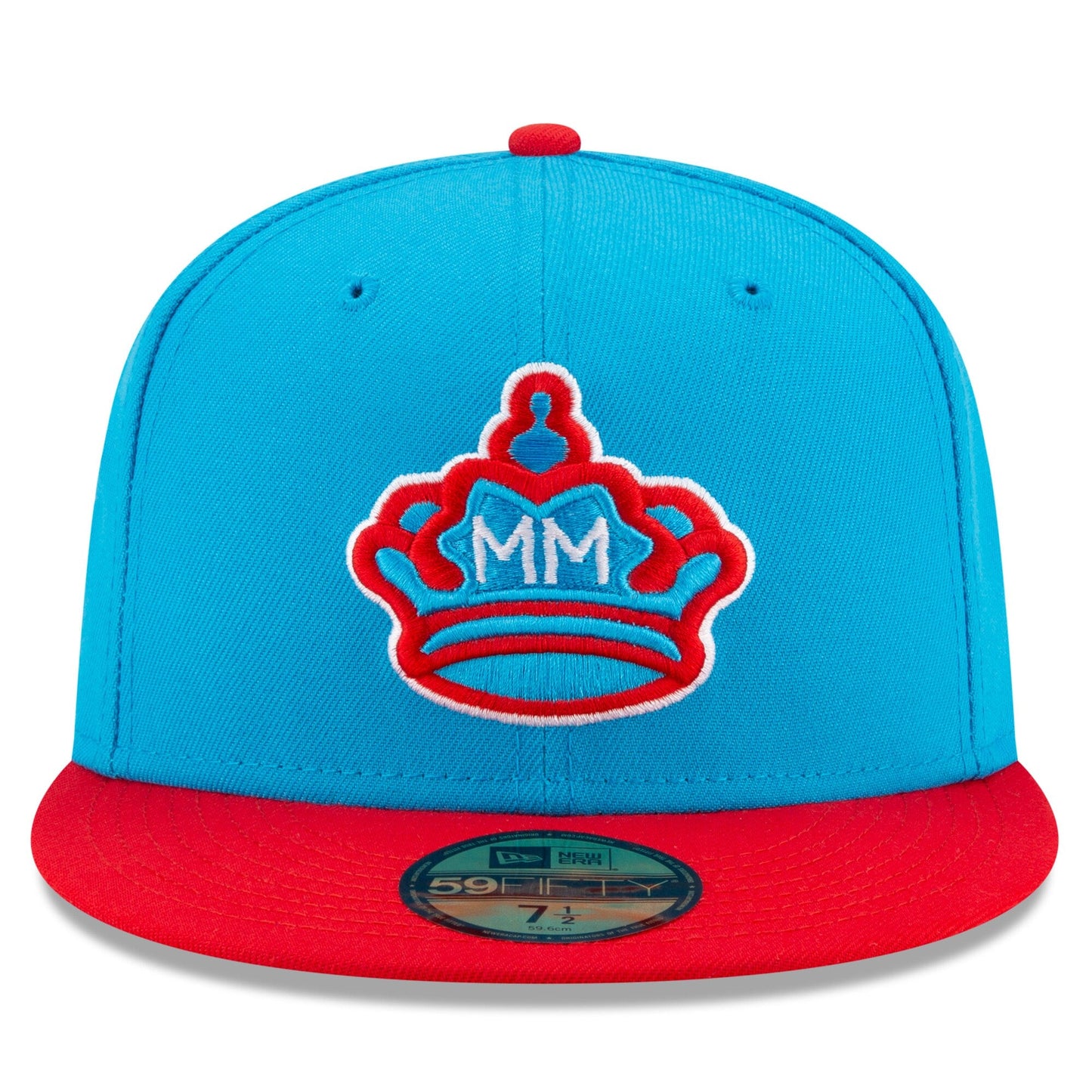 Men's Miami Marlins New Era Blue/Red 2021 City Connect 59FIFTY Fitted Hat Official Team Hat Sports Fan Cap Official NFL Team Hat Football Fan Cap