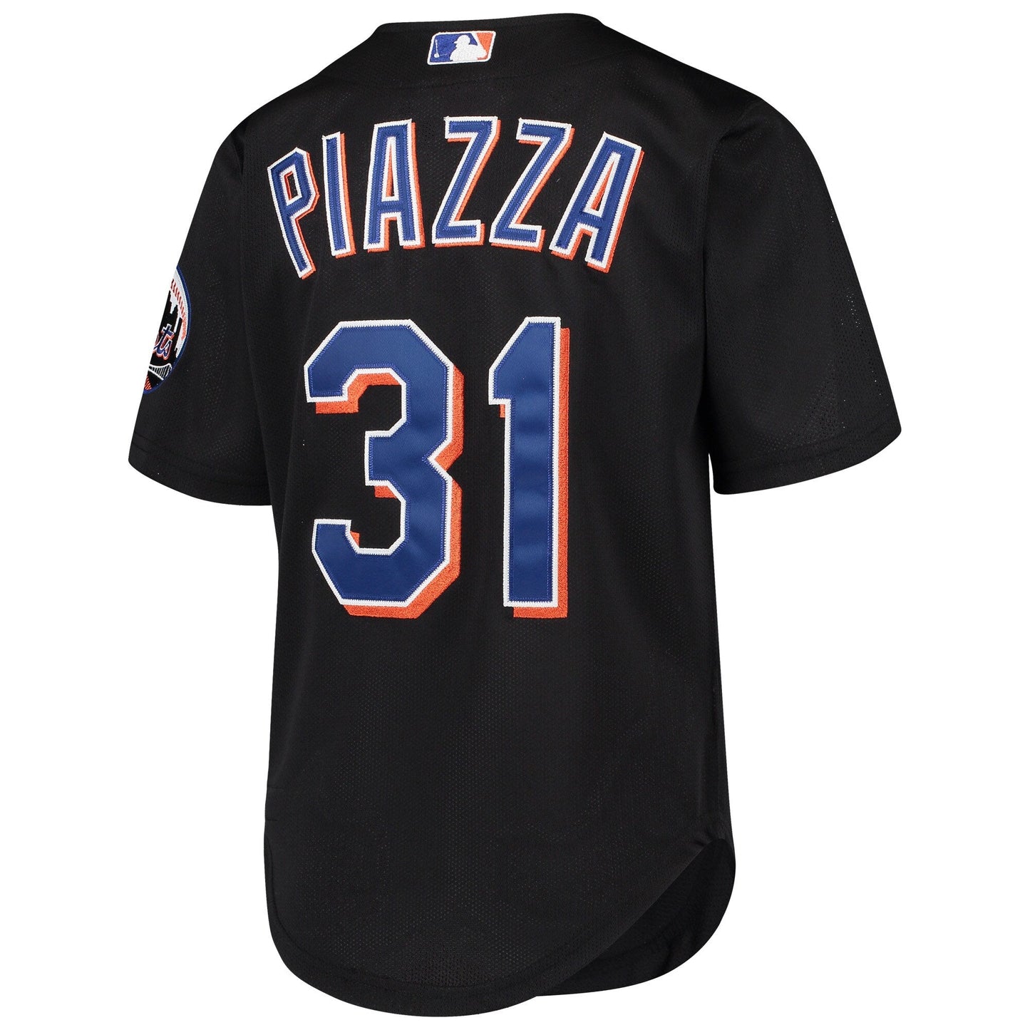 Youth New York Mets Mike Piazza Mitchell & Ness Black Cooperstown Collection Batting Practice Jersey Official Team Jersey Sports Fan Apparel Official NFL Team Jersey Football Fan Apparel