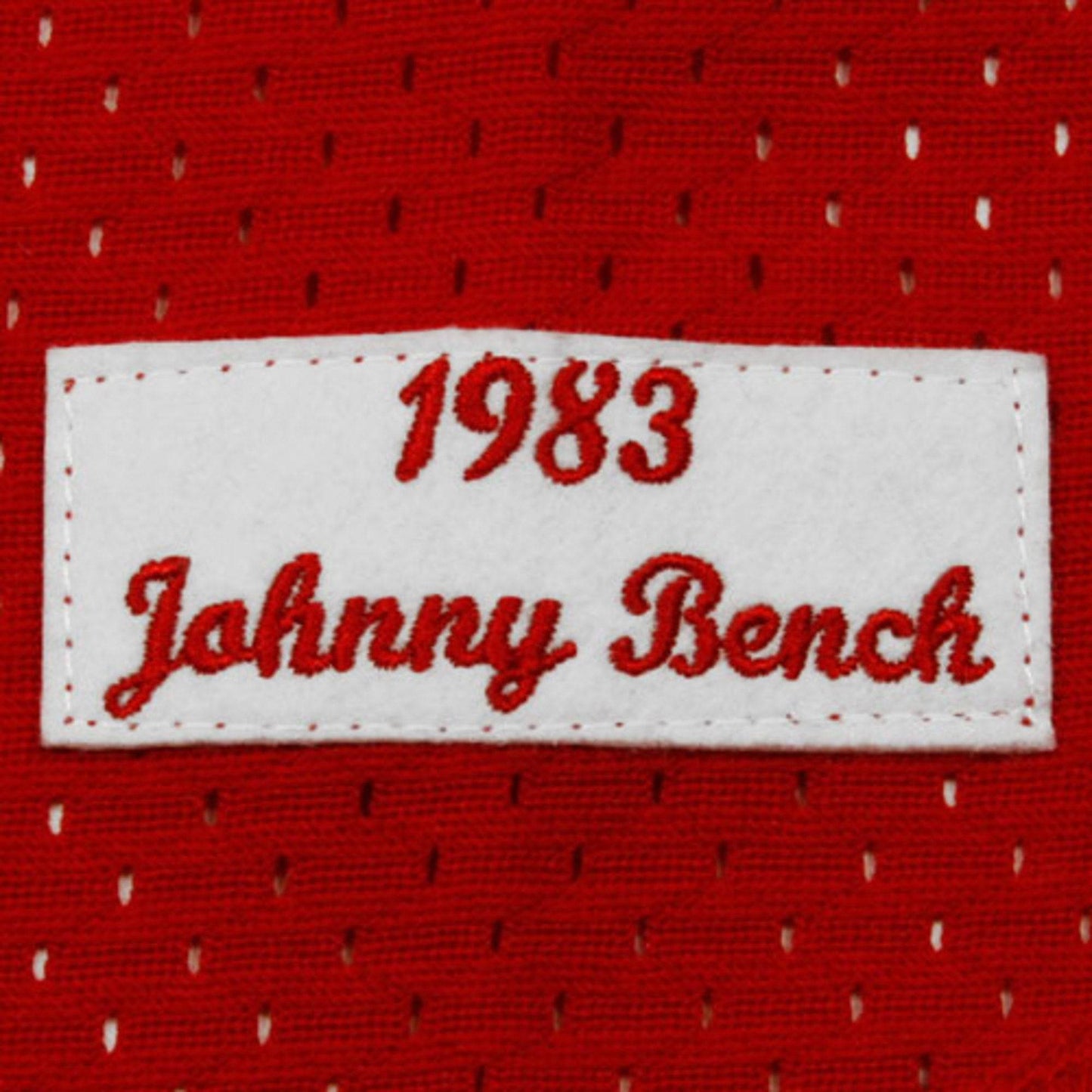 Men's Cincinnati Reds Johnny Bench Mitchell & Ness Red 1983 Authentic Cooperstown Collection Mesh Batting Practice Jersey Official Team Jersey Sports Fan Apparel Official NFL Team Jersey Football Fan Apparel