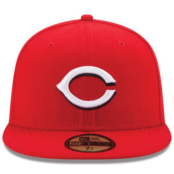 Men's Cincinnati Reds New Era Red Home Authentic Collection On-Field 59FIFTY Fitted Hat Official Team Hat Sports Fan Cap Official NFL Team Hat Football Fan Cap
