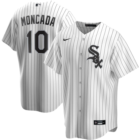 NIKE Men's Yoan Moncada Chicago White Sox White Home Replica Jersey Official Team Jersey Sports Fan Apparel Official NFL Team Jersey Football Fan Apparel
