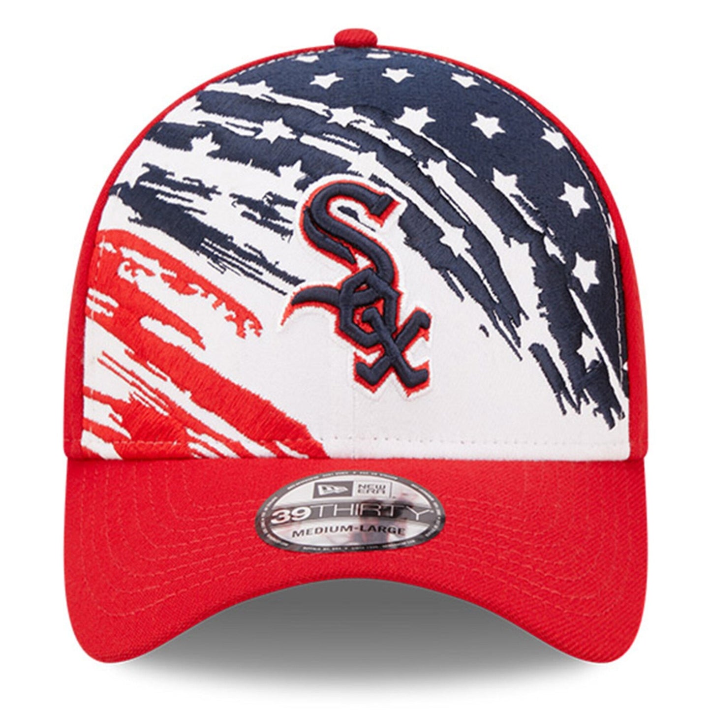Men's Chicago White Sox New Era Red 2022 4th of July 39THIRTY Flex Hat Official Team Hat Sports Fan Cap Official NFL Team Hat Football Fan Cap
