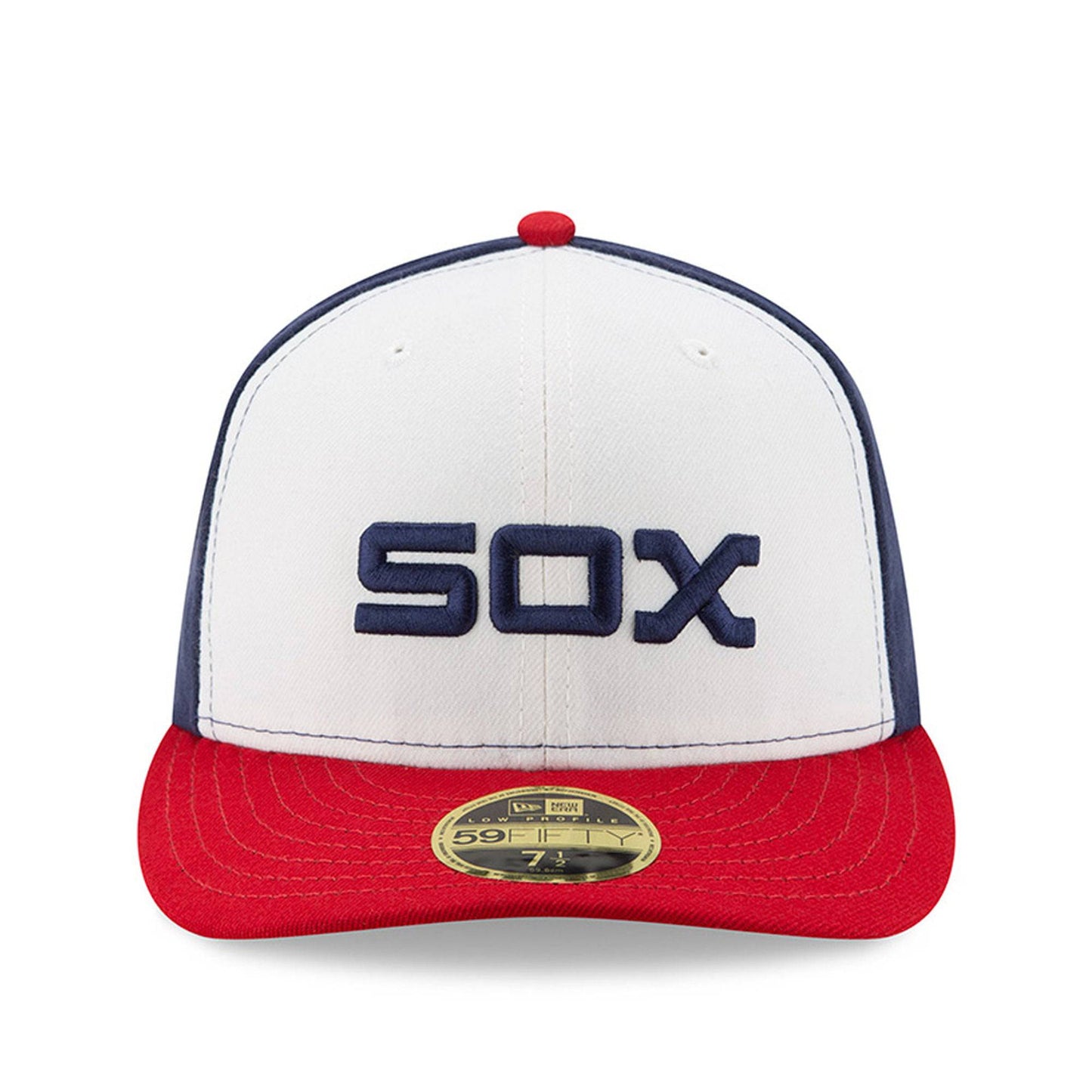 Men's Chicago White Sox New Era White/Red Alternate Authentic Collection On-Field Low Profile 59FIFTY Fitted Hat Official Team Hat Sports Fan Cap Official NFL Team Hat Football Fan Cap