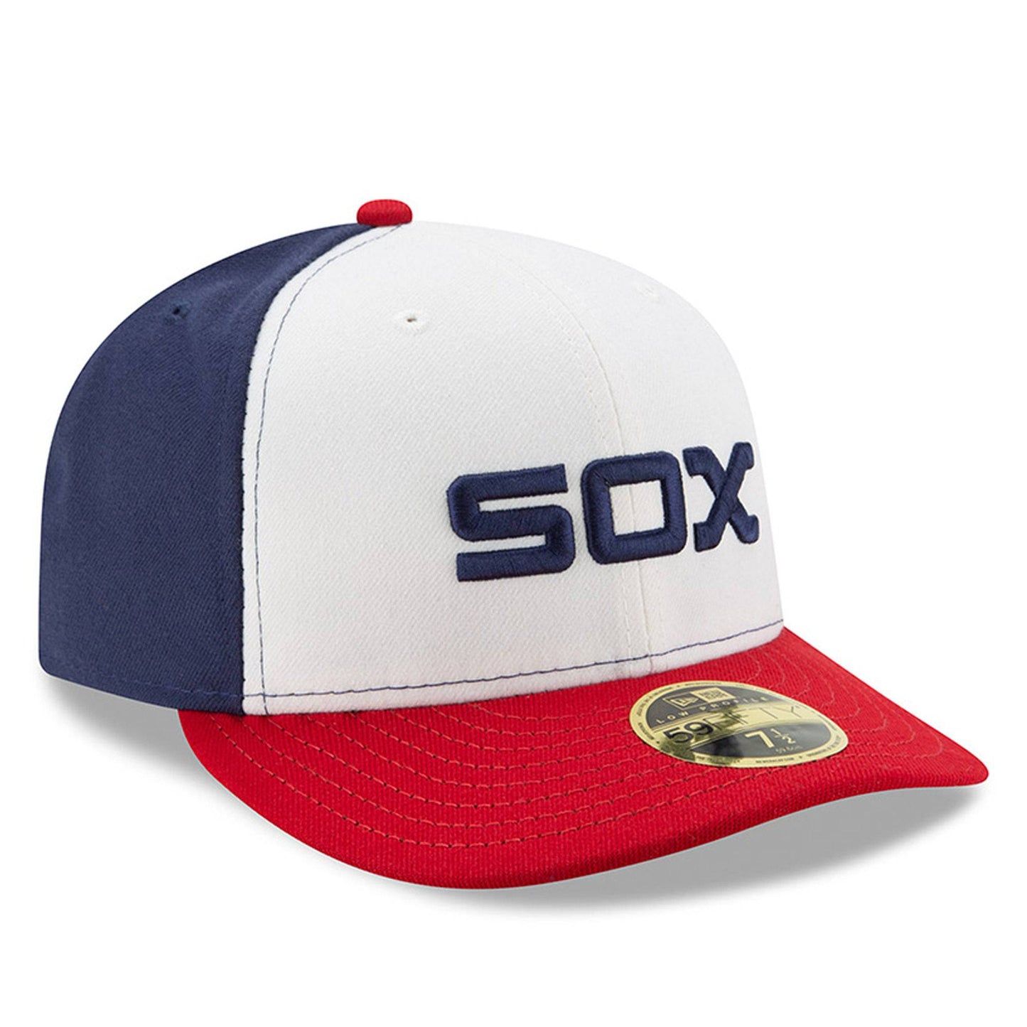 Men's Chicago White Sox New Era White/Red Alternate Authentic Collection On-Field Low Profile 59FIFTY Fitted Hat Official Team Hat Sports Fan Cap Official NFL Team Hat Football Fan Cap