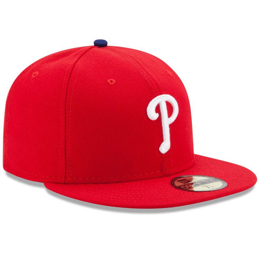 Men's Philadelphia Phillies Authentic Collection On-Field 59FIFTY Fitted Hat Official Team Hat Sports Fan Cap Official NFL Team Hat Football Fan Cap