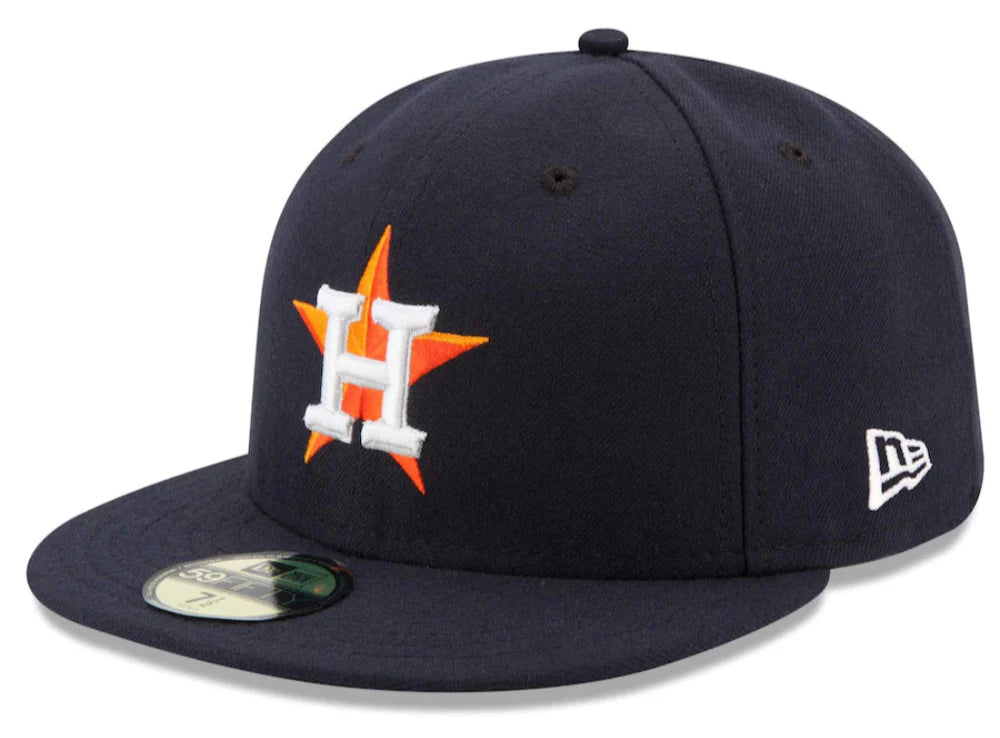 Men's Houston Astros New Era Navy Home Authentic Collection On Field 59FIFTY Fitted Hat Official Team Hat Sports Fan Cap Official NFL Team Hat Football Fan Cap