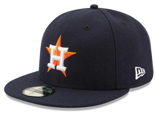 Men's Houston Astros New Era Navy Home Authentic Collection On Field 59FIFTY Fitted Hat Official Team Hat Sports Fan Cap Official NFL Team Hat Football Fan Cap