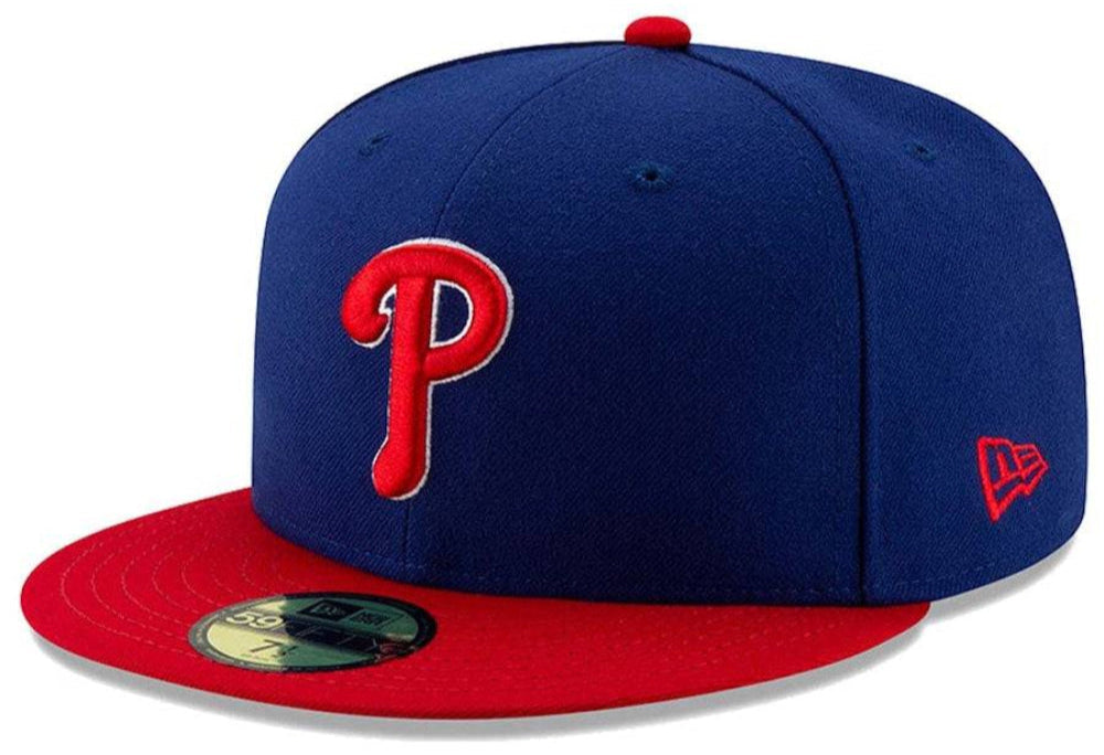 Mens New Era MLB Philadelphia Phillies Authentic On Field Alternate 59FIFTY Hat Official Team Hat Sports Fan Cap Official NFL Team Hat Football Fan Cap