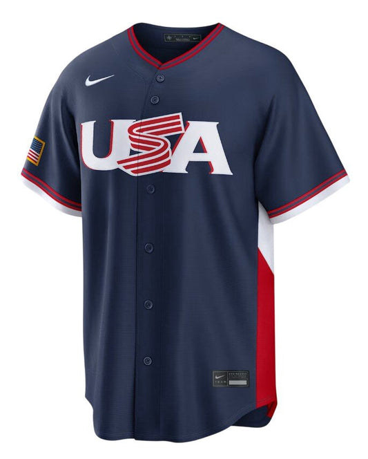 USA World Baseball Classic MLB Road Stadium Jersey Nike Official Team Jersey Sports Fan Apparel Official NFL Team Jersey Football Fan Apparel