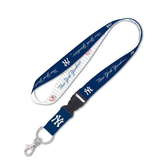 New York Yankees 1" Lanyard With Detachable Buckle Official Sports Fan Gear Official NFL Fan Gear