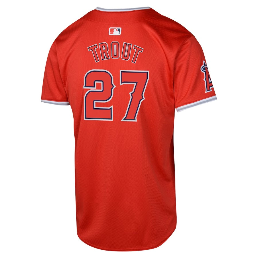 NIKE Youth Mike Trout Los Angeles Angels Red Alternate Limited Jersey Official Team Jersey Sports Fan Apparel Official NFL Team Jersey Football Fan Apparel